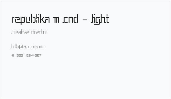 Republika III Cnd - Light Business Card