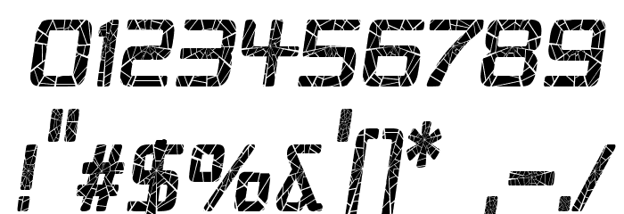 Republika III Cnd - Shatter Italic Font OTHER CHARS
