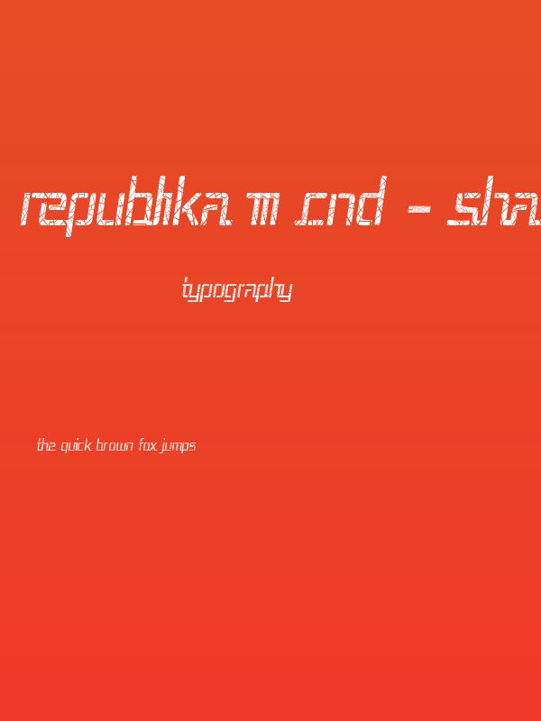 Republika III Cnd - Shatter Italic Poster