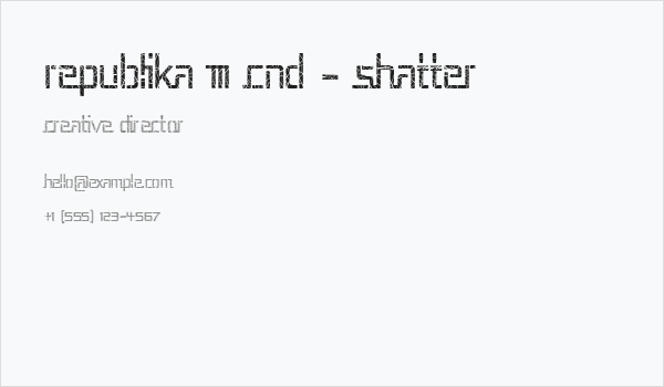 Republika III Cnd - Shatter Business Card