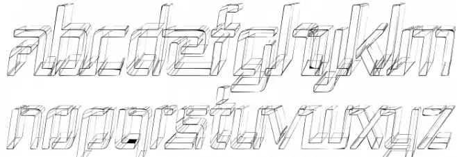 Republika III Cnd - Sketch Italic フォント 大文字