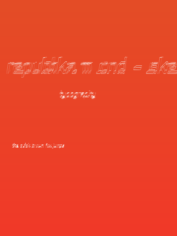 Republika III Cnd - Sketch Italic Poster