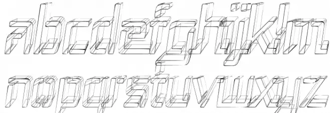 Republika III Cnd - Sketch Italic Schriftart Kleinbuchstaben