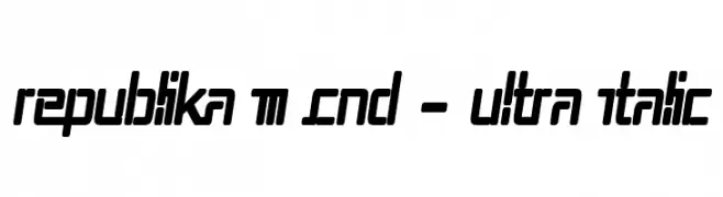 Republika III Cnd - Ultra Italic  font caratteri gratis