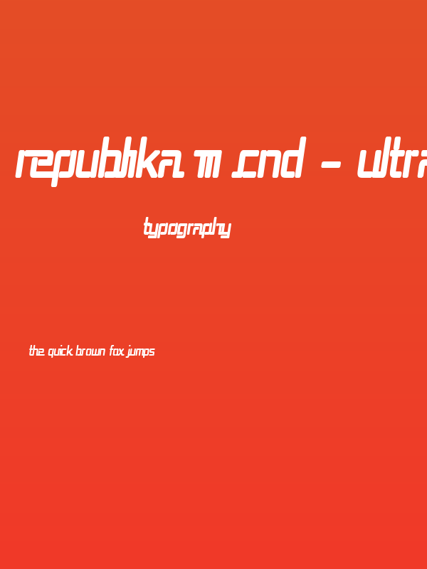 Republika III Cnd - Ultra Italic Poster