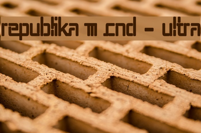 Republika III Cnd - Ultra Font examples