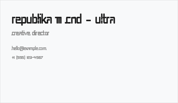 Republika III Cnd - Ultra Business Card