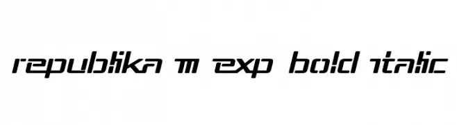 Republika III Exp Bold Italic  免费字体下载