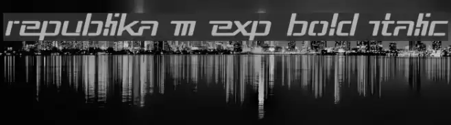 Republika III Exp Bold Italic Font examples