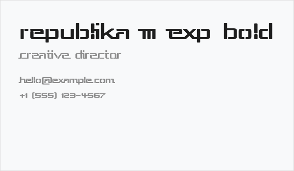Republika III Exp Bold Business Card