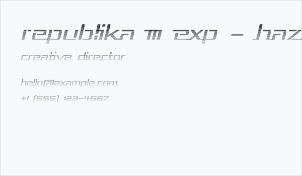 Republika III Exp - Haze Italic Business Card
