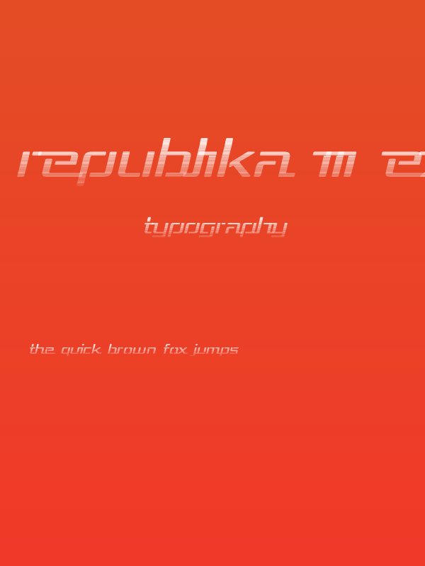 Republika III Exp - Haze Italic Poster