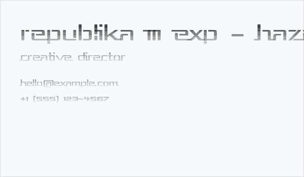 Republika III Exp - Haze Business Card