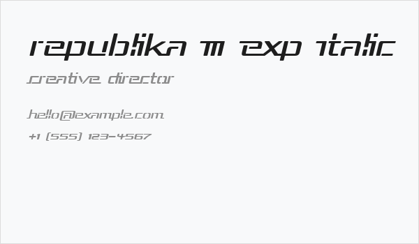 Republika III Exp Italic Business Card