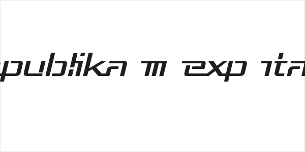 Republika III Exp Italic Logo