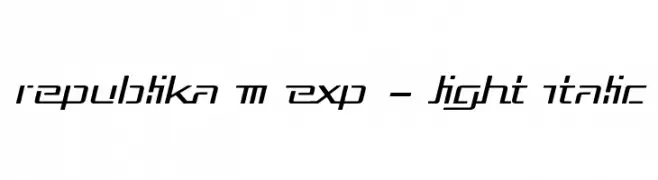 Republika III Exp - Light Italic  免费字体下载