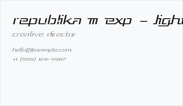 Republika III Exp - Light Italic Business Card