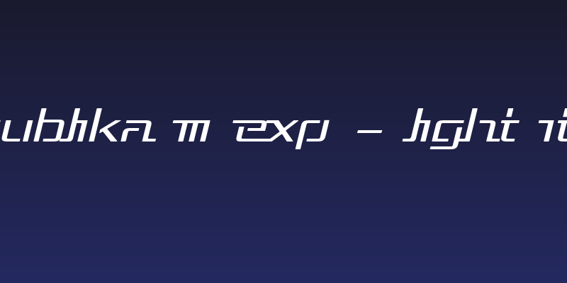 Republika III Exp - Light Italic Social Header