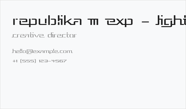 Republika III Exp - Light Business Card