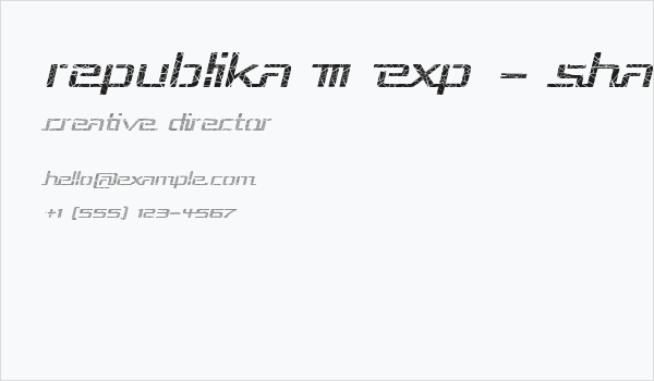 Republika III Exp - Shatter Italic Business Card