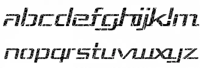 Republika III Exp - Shatter Italic 字体 小写