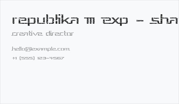 Republika III Exp - Shatter Business Card