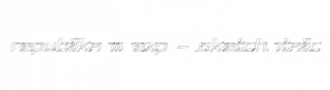 Republika III Exp - Sketch Italic  Descarca Fonturi Gratis