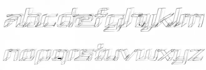 Republika III Exp - Sketch Italic Schriftart Groß
