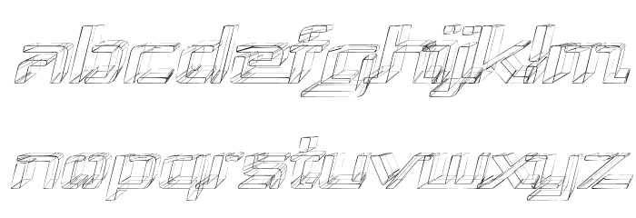 Republika III Exp - Sketch Italic Font LOWERCASE