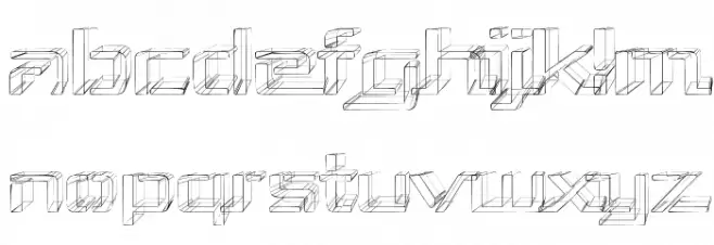 Republika III Exp - Sketch Schriftart Kleinbuchstaben
