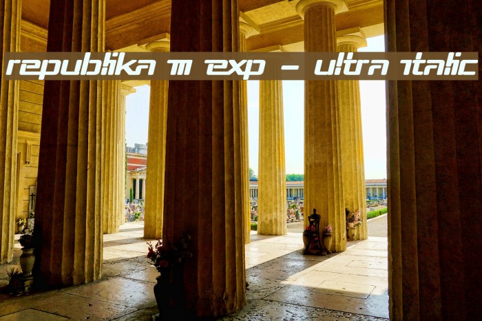 Republika III Exp - Ultra Italic Font examples