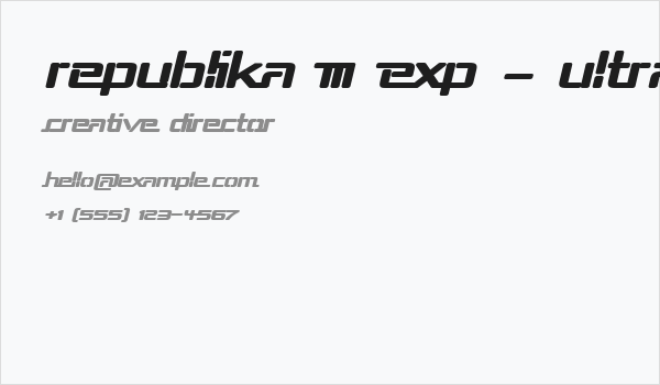 Republika III Exp - Ultra Italic Business Card