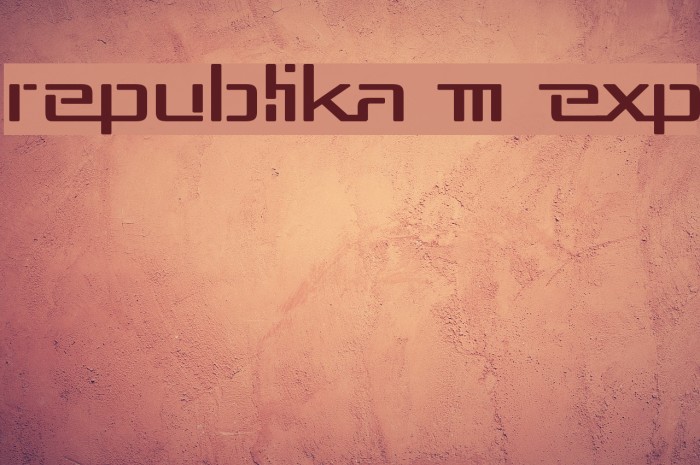 Republika III Exp Font examples
