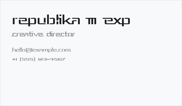 Republika III Exp Business Card