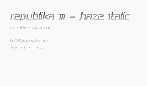 Republika III - Haze Italic Business Card