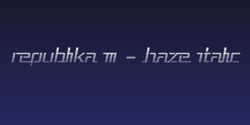Republika III - Haze Italic Social Header