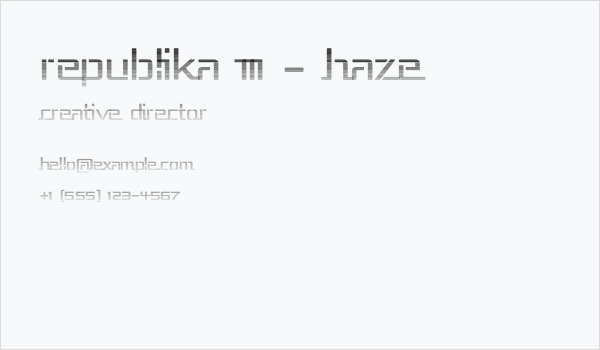 Republika III - Haze Business Card
