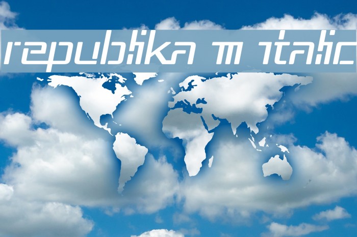 Republika III Italic Font examples