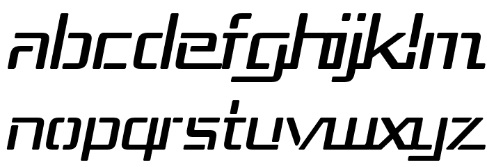 Republika III Italic Font LOWERCASE