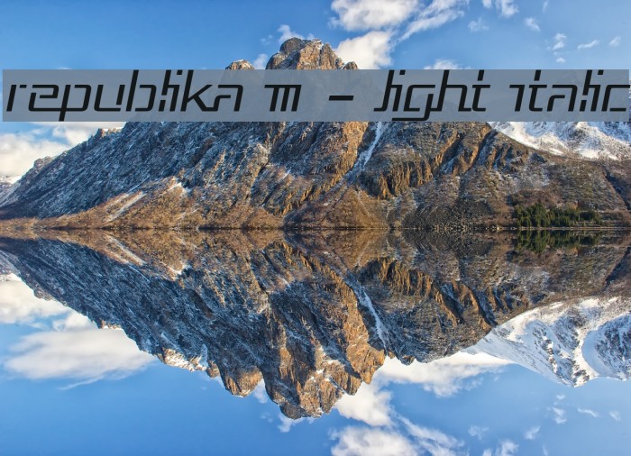 Republika III - Light Italic Font examples