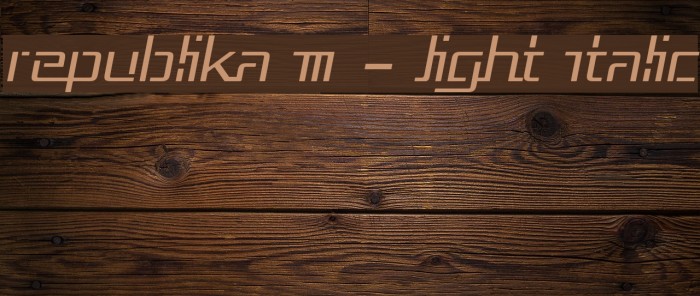 Republika III - Light Italic Font examples