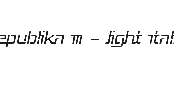 Republika III - Light Italic Logo