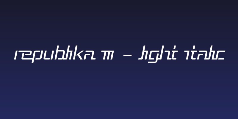 Republika III - Light Italic Social Header
