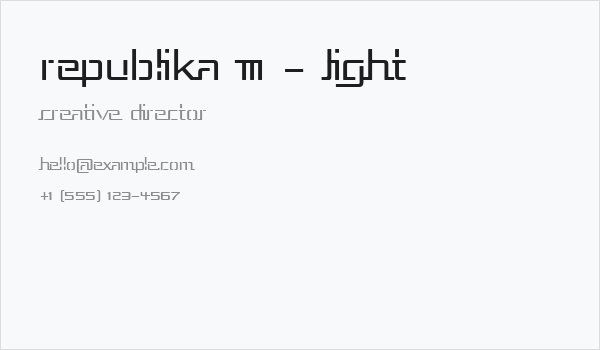 Republika III - Light Business Card