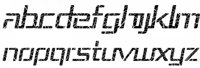 Republika III - Shatter Italic Schriftart Groß