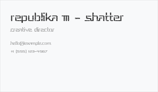 Republika III - Shatter Business Card
