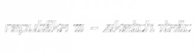Republika III - Sketch Italic  Frei Schriftart Herunterladen