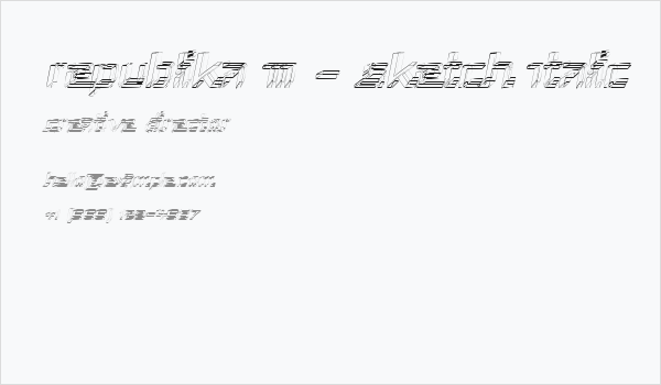 Republika III - Sketch Italic Business Card