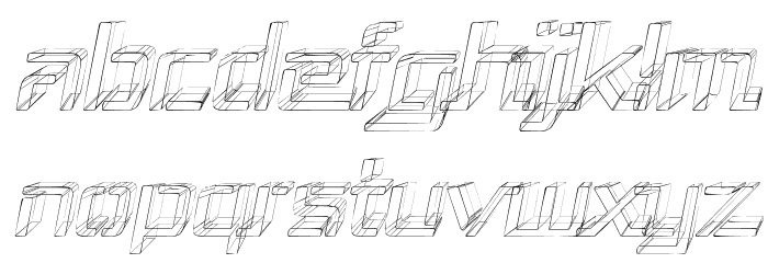 Republika III - Sketch Italic Font LOWERCASE