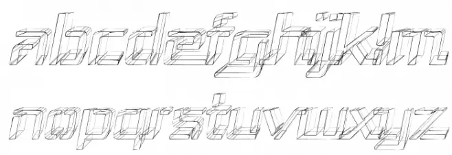 Republika III - Sketch Italic 字体 小写